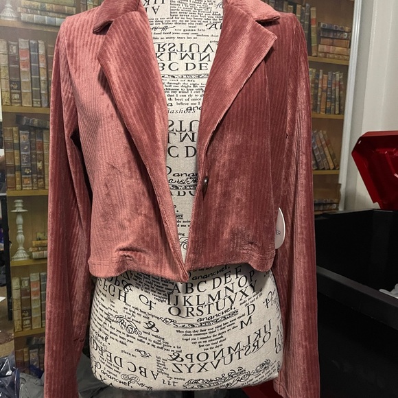 Lost + Wander Jackets & Blazers - Lost + Wander Women's Corduroy Blazer in Dusty Rose